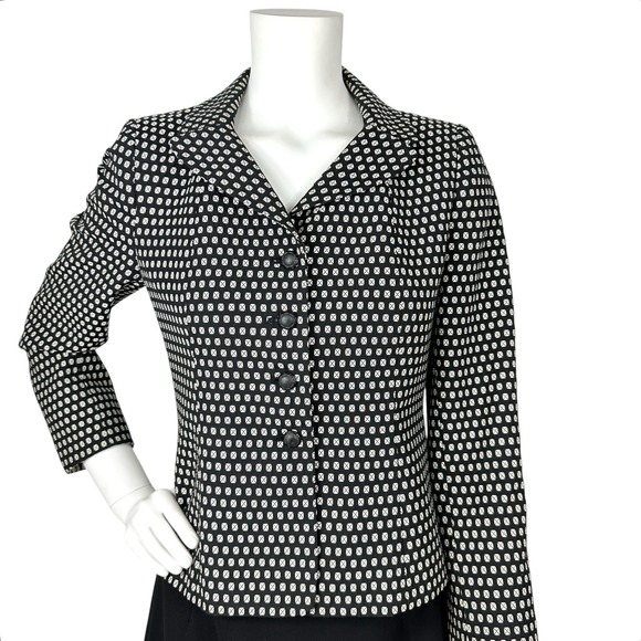 Dark Academia Structured Suit 6P Tailored Blazer Pencil Skirt Old Money - Picture 3 of 16